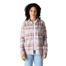 Dámská košile s volným střihem z řady Tencel™ Fiber Series s kostkovaným vzorem
