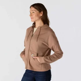 Dámská lehká mikina s kapucí a celopropínacím zipem z materiálu Tencel™