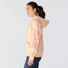 Dámská mikina s kapucí a Script Logo na návleku na ruce