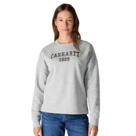Dámská volná mikina carhartt 1889 s potiskem a mikinou s kulatým výstřihem