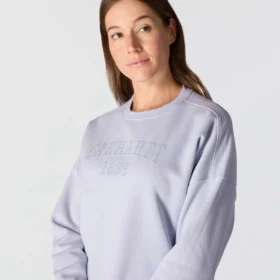Dámská volná mikina carhartt 1889 s potiskem a mikinou s kulatým výstřihem