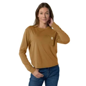 Dámské volné tričko s dlouhým rukávem, mikinou s kulatým výstřihem a kapsou z materiálu Tencel