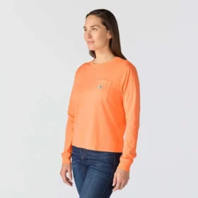 Dámské volné tričko s dlouhým rukávem, mikinou s kulatým výstřihem a kapsou z materiálu Tencel