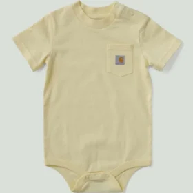 Dětské body s krátkými návleky na ruce a kapsou (pro miminka)