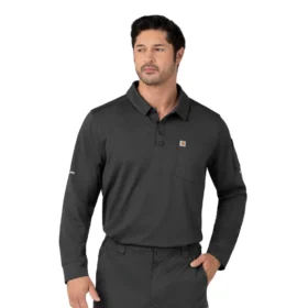 Odolné polo tričko s dlouhým návlekem na ruce Rugged Flex® Rscu Heavyweight