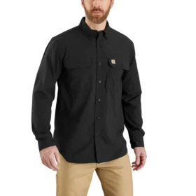 Pánská košile Force Sun Defender™ z chambray s volným střihem a dlouhými návleky na ruce – košile s ochranou proti slunci