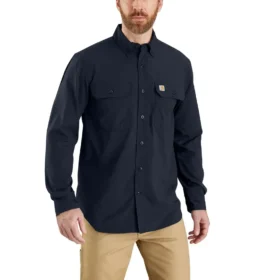 Pánská košile Force Sun Defender™ z chambray s volným střihem a dlouhými návleky na ruce – košile s ochranou proti slunci