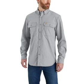 Pánská košile Force Sun Defender™ z chambray s volným střihem a dlouhými návleky na ruce – košile s ochranou proti slunci