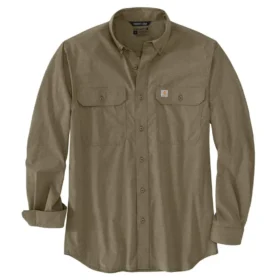 Pánská košile Force Sun Defender™ z chambray s volným střihem a dlouhými návleky na ruce – košile s ochranou proti slunci