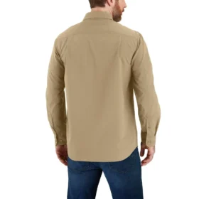Pánská košile Force Sun Defender™ z chambray s volným střihem a dlouhými návleky na ruce – košile s ochranou proti slunci