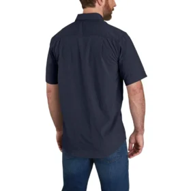 Pánská košile Force Sun Defender™ z chambray s volným střihem a krátkými návleky na ruce – košile s ochranou proti slunci