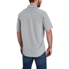 Pánská košile Force Sun Defender™ z chambray s volným střihem a krátkými návleky na ruce – košile s ochranou proti slunci