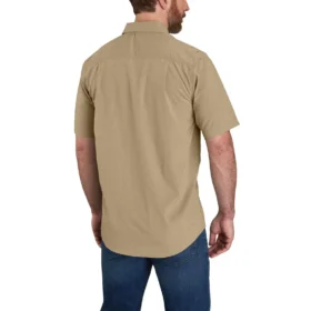 Pánská košile Force Sun Defender™ z chambray s volným střihem a krátkými návleky na ruce – košile s ochranou proti slunci
