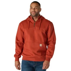 Pánská mikina Paxton s kapucí, vodoodpudivým povrchem a čtvrtinovým zipem – mikiny carhartt Rain Defender