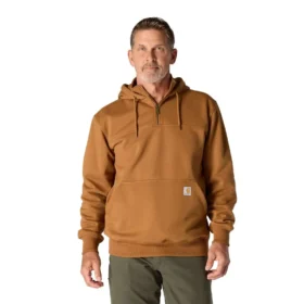 Pánská mikina Paxton s kapucí, vodoodpudivým povrchem a čtvrtinovým zipem – mikiny carhartt Rain Defender
