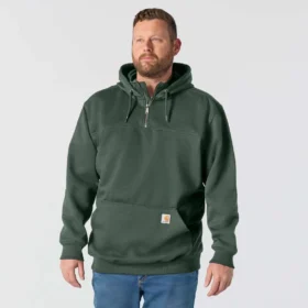 Pánská mikina Paxton s kapucí, vodoodpudivým povrchem a čtvrtinovým zipem – mikiny carhartt Rain Defender
