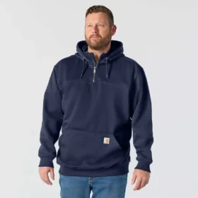 Pánská mikina Paxton s kapucí, vodoodpudivým povrchem a čtvrtinovým zipem – mikiny carhartt Rain Defender