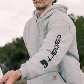 Pánská mikina s kapucí a ikonickým logem K288 – carhartt K288