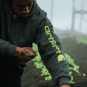 Pánská mikina s kapucí a ikonickým logem K288 – carhartt K288