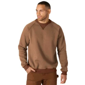 Pánská mikina s kulatým výstřihem z těžkého fleece řady Crafted