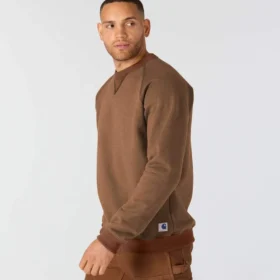 Pánská mikina s kulatým výstřihem z těžkého fleece řady Crafted
