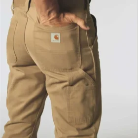 Pánské pracovní kalhoty carhartt B324 s volným rovným střihem z kepru