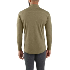 Pánská termotrika s čtvrtinovým zipem – carhartt Force® – střední gramáž – směs polyesteru a vlny