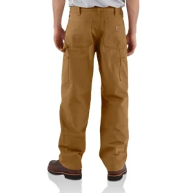 Pánské volné rovné kalhoty carhartt B136 z vyprané plátěné látky s dvojitým zesílením na kolenou pro tesaře