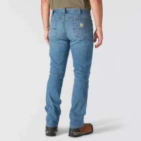 Pánské volné rovné pracovní džíny Rugged Flex