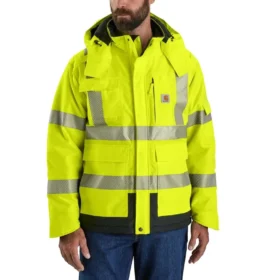 Pánská zateplená nepromokavá bunda Sherwood s vysokou viditelností třídy 3: bunda Rain Defender