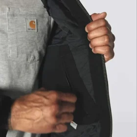 Pánská zateplená sportovní bunda z prané kachní látky