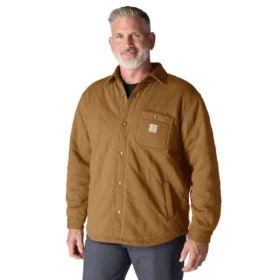 Rain Defender® Volný střih, těžká prošívaná košile s knoflíky vpředu