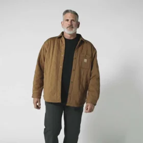 Rain Defender® Volný střih, těžká prošívaná košile s knoflíky vpředu