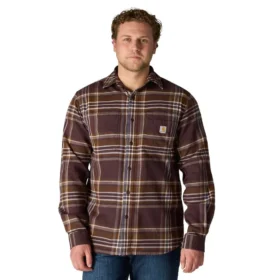 Rugged Flex™ – volný střih, středně těžká flanelová košile s dlouhými návleky na ruce a kostkovaným vzorem