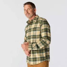 Rugged Flex™ – volný střih, středně těžká flanelová košile s dlouhými návleky na ruce a kostkovaným vzorem