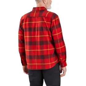 Rugged Flex® volný střih, středně těžká flanelová košile s dlouhými návleky na ruce a kostkovaným vzorem